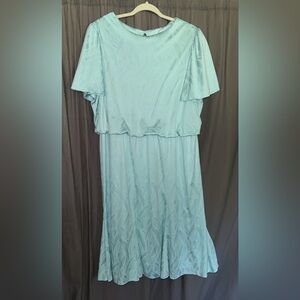 Vintage Jenny Elegant Blue Women's Dress